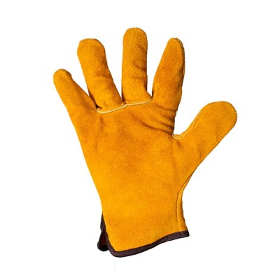 GUANTE CUERO CARNAZA MOSTAZA STEELPRO MOSTAZA
