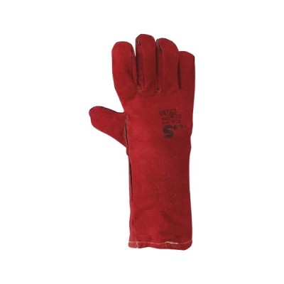 Guante SPRO SOLDADOR CARNAZA 18″ R/PALMA con KEVLAR