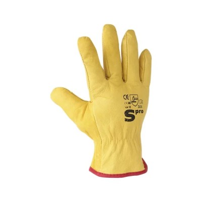 Guante SPRO CONDUCTOR CUERO AMARILLO 10″