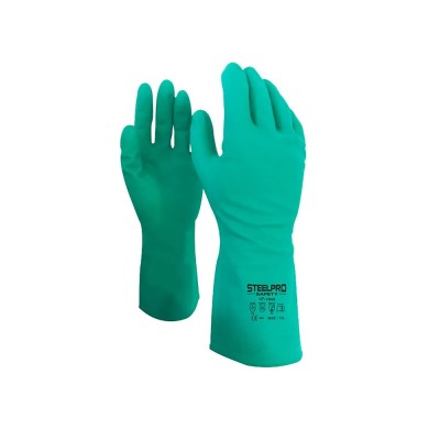 GUANTE NITRILO STEELPRO 13”-15MIL C/FLOCK PLUS