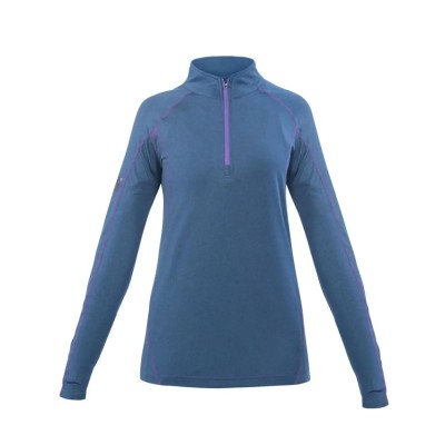 POLERA DRY FIT HW SPX MANGA LARGA MUJER DEEP BLUE AZUL